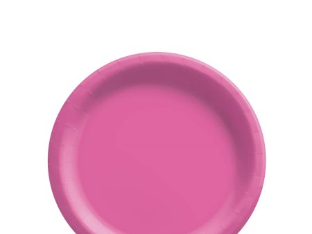 Bright Pink Round Paper Plates 6.75, 20pcs Sale