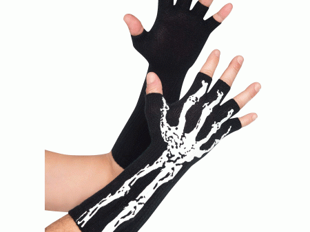 Adult Glow In Dark Fingerless Gloves Online now