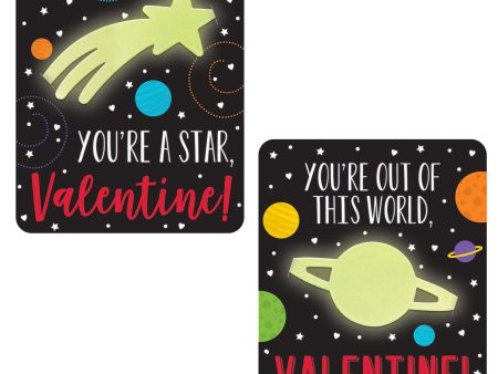 Valentine Cards with GID Planet 12pcs Online now