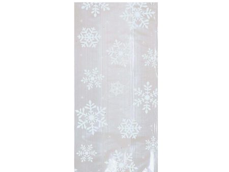 White Snowflakes Cello Party Bags Small 20pcs Fashion