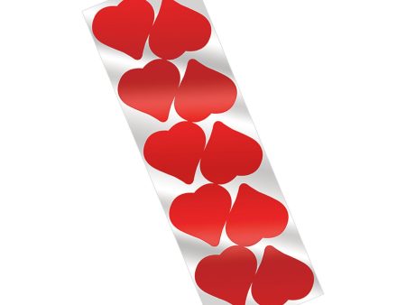 Valentine Foil Hearts Strip  Sticker Online