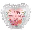 Happy Valentine s Day Romantic Flowers SuperShape Foil Balloon 58x53cm Fashion