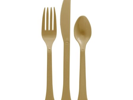 Gold Heavy Weight Cutlery Assorted 24pcs For Discount