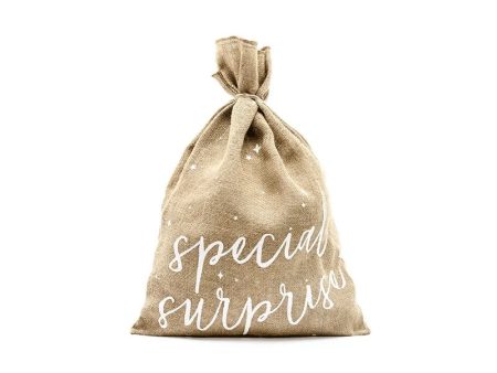 Merry Christmas Jute Sack White 40x55cm For Discount