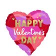 Happy Valentine s Day Blocking Brigths Foil Balloon 45cm Online now