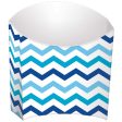 Blue Paper Mini Chevron Snack Container 24pcs Fashion