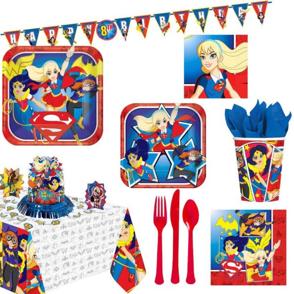 DC Superhero Girls Kit for 8 People Hot on Sale