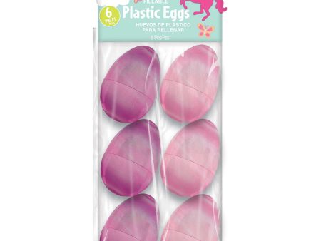 Unicorn Iridescent Large Plastic Eggs 6pcs Sale