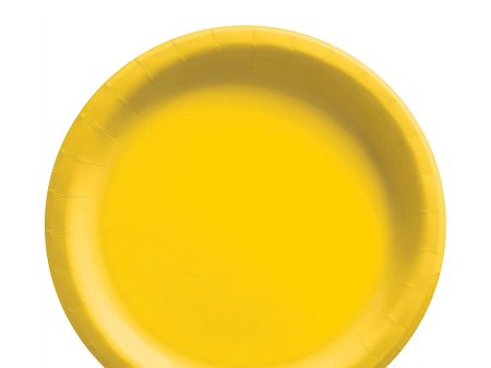 Yellow Sunshine Round Paper Plate 6 3 4in 20pcs Discount