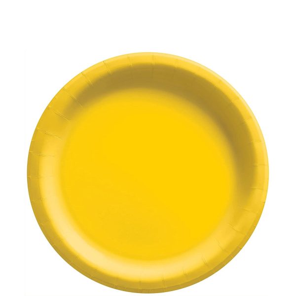 Yellow Sunshine Round Paper Plate 6 3 4in 20pcs Discount