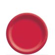 Apple Red Round Paper Plates 6.75in, 20pcs Supply