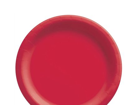 Apple Red Round Paper Plates 6.75in, 20pcs Supply