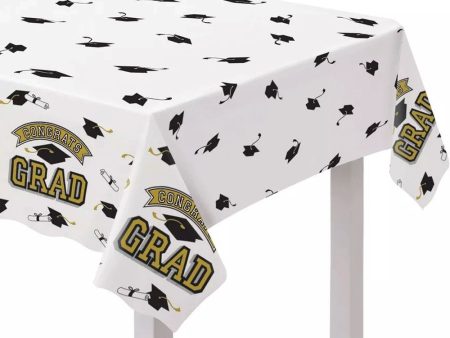 True To Your School Grad Plastic Tablecover Hot on Sale