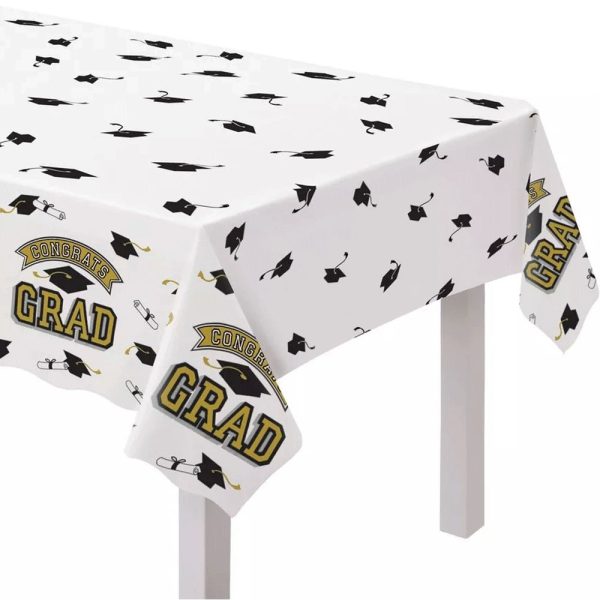 True To Your School Grad Plastic Tablecover Hot on Sale