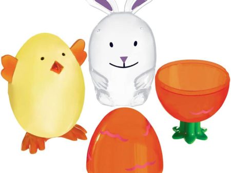 Easter Shaped Fillable Plastic Eggs Favor 6pcs Supply