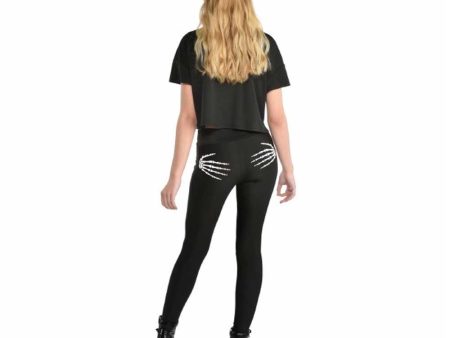 Adult Bone Print Leggings L Xl Cheap