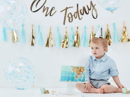 Blue Baby Cake Smash 1st Birthday Kit Supply