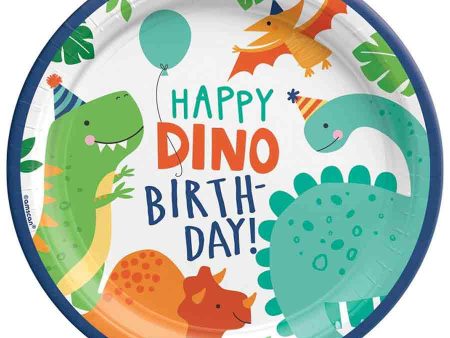 Dino-Mite Party Round Plates 9in, 8pcs Hot on Sale