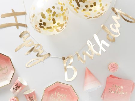 Pink and Gold Ombre Party In A Box Cheap