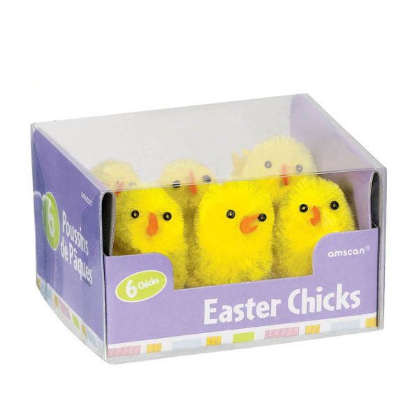 Easter Medium Chenille Chicks 1.50in 6pcs Online now