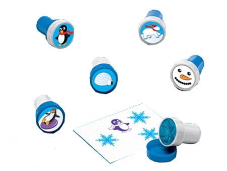 Winter Fun Plastic Stamper Set 6pcs Online now