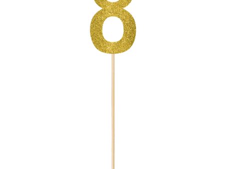 #8 Gold Large Glitter Pick on Sale