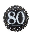 Sparkling Birthday 80 Foil Balloon 45cm For Discount