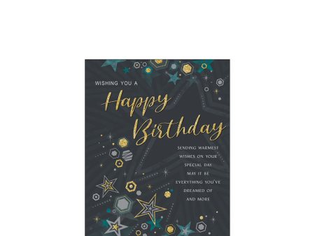 Wishing You A Happy Birthday Greeting Card 9in X 6in Discount