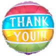 Thank You  Striped Colors Foil Balloon 18in Cheap