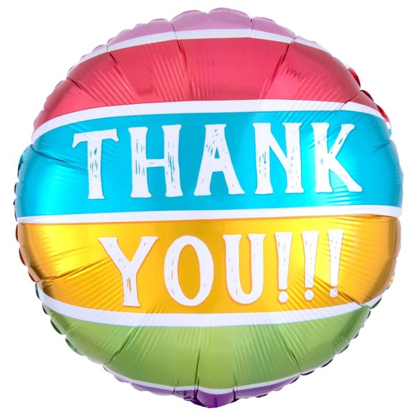 Thank You  Striped Colors Foil Balloon 18in Cheap