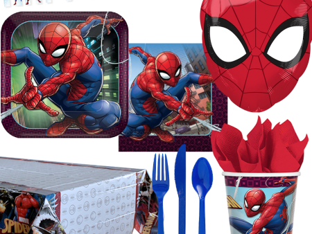 Spiderman 59 Piece Tableware Party Supplies for 8 Guests on Sale