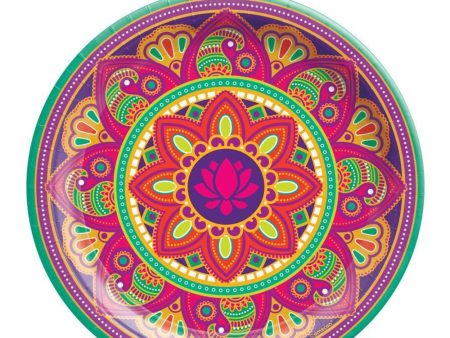 Rangoli Dream Diwali Round Paper Plates 8pcs 10.5in Online Hot Sale