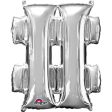 Symbol # Silver SuperShape Foil Balloon 68x83cm on Sale