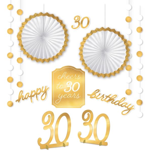 30th Golden Age Birthday Room Decorating Kit Discount