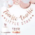 Twinkle Twinkle Little Star Rose Gold Baby Shower Bunting Decoration Online