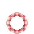 PICNIC GINGHAM 6.75inch ROUND PLATE Supply