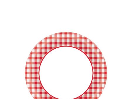 PICNIC GINGHAM 6.75inch ROUND PLATE Supply