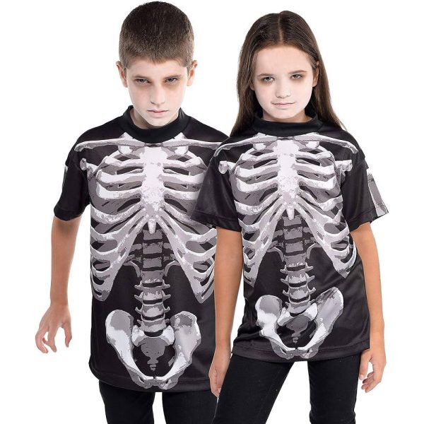 Child Black Bone T-Shirt Supply