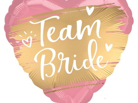 Team Bride Gold Satin Foil Balloon 18in Fashion