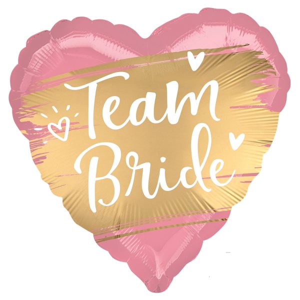 Team Bride Gold Satin Foil Balloon 18in Fashion