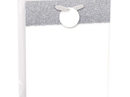 White Matte Large Glitter Paper Bag For Sale