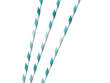 Aqua Glamor Paper Drinking Straws 19cm, 12pcs Cheap