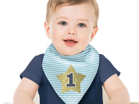 1st Birthday Boy Fabric Bib Supply