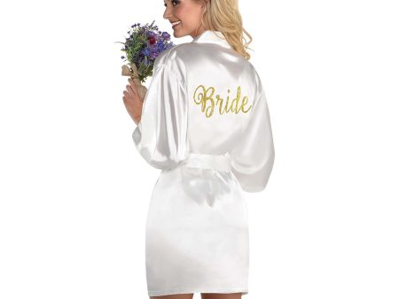 Adult Brides Robe Hot Stamped Fabric Cheap