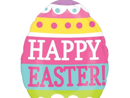 Springy Easter Egg Junior Shape Foil Balloon 40x30cm Discount