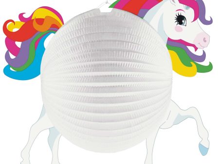 Unicorn Shaped Paper Lantern 25cm For Cheap