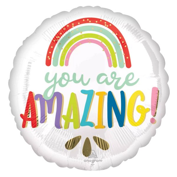 You Are Amazing Multi Colored Foil Balloon 18in Cheap