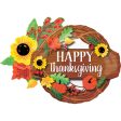 Thanksgiving Wreath SuperShape Foil Balloon 81x58cm Online now