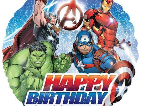 Avengers Happy Birthday Foil Balloon 45cm For Cheap