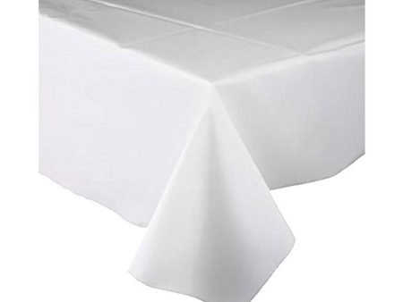 Frosty White Plastic Table Cover 54 x 108in Online Sale